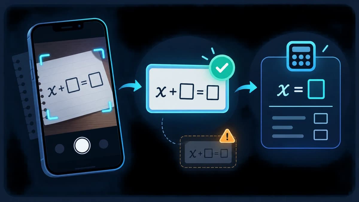 How I Scan an Equation From a Photo Without Trusting OCR Blindly